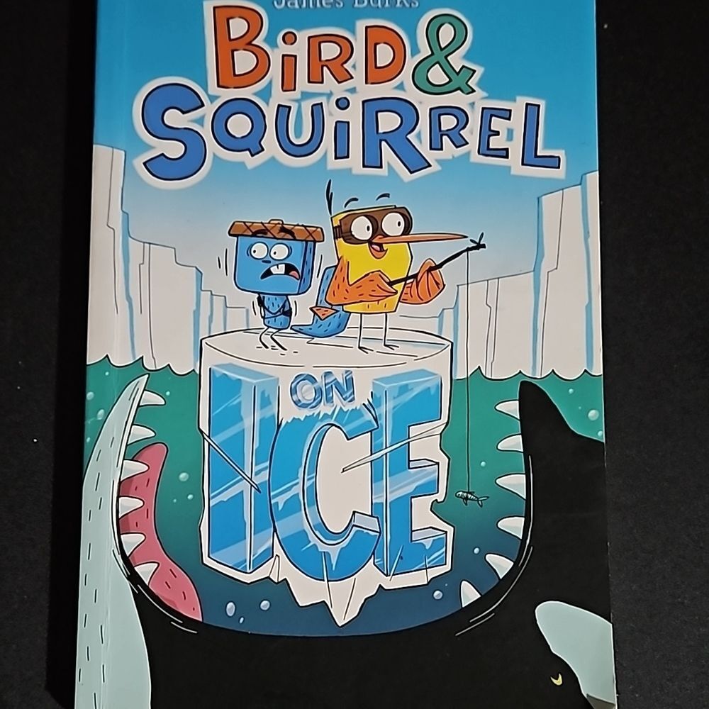 Blue Cartoon Bird with Large Yellow Eyes and Orange Beak